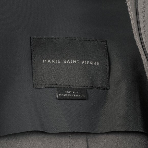 Marie Saint Pierre Grey Neoprene Open-Front Blazer - Picture 6 of 8